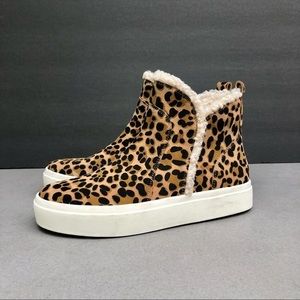 SOLE SOCIETY “Teagan” Faux leopard Shearling Lined Boots